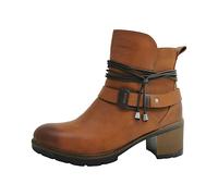 Rieker Damen Biker Boots 77580, Frauen Stiefeletten,uebergangsstiefel,hoch,Stiefel,Bootee,Booties,halbstiefel,Kurzstiefel,braun (24),41 EU / 7.5 UK