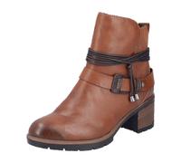 Rieker Damen Biker Boots 77580, Frauen Stiefeletten,uebergangsschuhe,uebergangsstiefel,hoch,Stiefel,Bootee,Booties,braun (24),38 EU / 5 UK