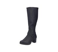 Overkneestiefel RIEKER "Rieker Stiefel Lederimitat", Damen, Gr. 37, schwarz, Lederimitat, Schuhe (95808350-37) schwarz