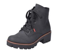Schnürstiefelette RIEKER Gr. 36, schwarz Damen Schuhe Reißverschlussstiefeletten mit robuster Profilsohle (40696946-36)