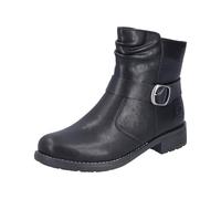 Stiefelette RIEKER, Damen, Gr. 36, schwarz, Lederimitat, unifarben, Basic, Schuhe, Boots, Blockabsatz, mit Innenreißverschluss (99259110-36) schwarz
