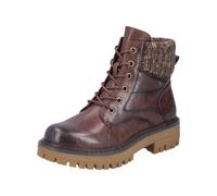 Rieker Winterboots Schnürstiefelette 43266546-37 Damen Lederimitat/Textil Used-Optik Braun Gr. 37
