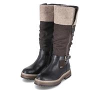 Winterstiefel RIEKER, Damen, Gr. 38, XL-Schaft, dunkelbraun, schwarz, beige, Filz, Lederimitat, Nubuklederimitat, Schuhe (29053618-38) dunkelbraun, schwarz, beige
