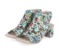Rieker Sandalette 64780-92 Damen Lederimitat Reptilienprägung geblümt mint multicolor Gr. 38