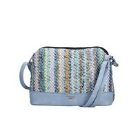 Rieker Umhängetasche H1510 Damen Hellblau-Multicolor Textil/Lederimitat mit verstellbarem Riemen