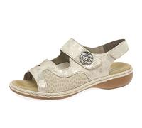 Rieker Aleria Damen Sandalen, Beige Kombi, 42 EU