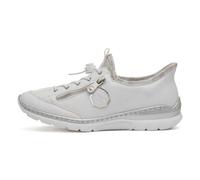 Rieker Antistress Damen-Schlupfschuh, mit Reißverschluss, Weiß, weiß, 37 EU