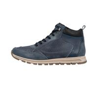 Sneakerboots RIEKER, Herren, Gr. 47, blau (dunkelblau), Glattleder, Veloursleder, Schuhe, Schnürboots, High Top Sneaker, Schnürschuh mit Innenreißverschluss (38413408-47) dunkelblau