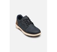 Sneaker RIEKER, Herren, Gr. 43, dunkelblau, nuss, Lederimitat, unifarben mit Farbeinsatz, sportlich, Schuhe, Halbschuh, Schnürschuh, Casual Sneaker mit weichem Schaftrand (59059206-43) dunkelblau, nus