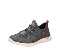 Slip-On Sneaker RIEKER, Herren, Gr. 47, grau, braun, Textil, Schuhe, Slipper, Outdoorschuh, Trekkingschuh zum Schlupfen (65575742-47) grau, braun