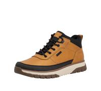 Schnürboots RIEKER, Herren, Gr. 45, ockergelb, schwarz, Lederimitat, Textil, kontrastfarbene Details, sportlich, Schuhe, Outdoorboots, Sneakerboots mit wasserabweisender TEX-Membran (41989319-45) ocke