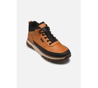 Schnürboots RIEKER, Herren, Gr. 46, ockergelb, schwarz, Lederimitat, Textil, kontrastfarbene Details, sportlich, Schuhe, Outdoorboots, Sneakerboots mit wasserabweisender TEX-Membran (41989319-46) ocke