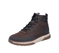 Schnürstiefelette RIEKER "Rieker Stiefelette Leder", Herren, Gr. 47, schwarz (schwarz, braun), Leder, casual, Schuhe (37624922-47) schwarz, braun