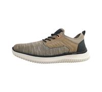 Rieker Slip-On Sneaker Herren Gr. 40 Beige/Schwarz Lederimitat/Textil