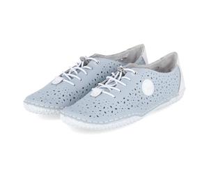 Rieker Barfußschuhe - Gr. 37 - Blau - Leder und Synthetik