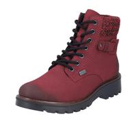 Rieker Damen Schnürstiefeletten 73225, Frauen Stiefeletten, wasserabweisend, riekerTEX,schnürboots,Winterstiefeletten,warm,rot (35),40 EU / 6.5 UK