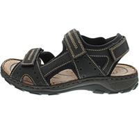 Rieker Christoph Mens Velcro Verschluss Sandalen 43 Black Oily Leather