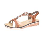Rieker - DA-SANDALE bianco/cognac/skin - Gr. - 40