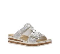 Rieker Damen 62936 Pantolette, Silber/Platin, 42 EU