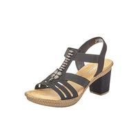 Rieker Damen 66506-42 Geschlossene Sandalen, Schwarz Schwarz 00, 40 EU
