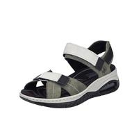 Rieker Damen 67651 Trekkingsandalen, Grün, 36 EU