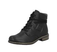 Schnürstiefelette RIEKER Gr. 40, schwarz Damen Schuhe Schnürstiefeletten mit gepolstertem Schaftabschluss (66856932-40)