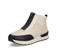 Rieker Damen Ankle Boots 58956, Frauen Stiefeletten, lose Einlage,reißverschluss,Stiefel,Bootee,Booties,halbstiefel,beige Kombi (60),39 EU / 6 UK