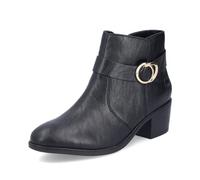 Rieker Damen Ankle Boots 73975, Frauen Stiefeletten,knöchelhoch,reißverschluss,Stiefel,Bootee,Booties,halbstiefel,schwarz (00),36 EU / 3.5 UK