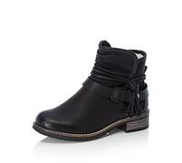 Rieker Damen Ankle Boots 94689, Frauen Stiefeletten,flach,Stiefel,Bootee,Booties,halbstiefel,Kurzstiefel,uebergangsschuhe,schwarz (00),36 EU / 3.5 UK