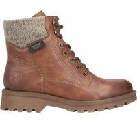 Winterstiefelette RIEKER, Damen, Gr. 42, braun, beige, Lederimitat, Textil, used, Schuhe Winterstiefelette, Winterboots, Profilsohle, mit wasserabweisender riekerTEX-Membran, Topseller (43673469-42) b