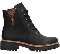 Rieker Damen Schnürstiefeletten 72617, Frauen Stiefeletten,halbstiefel,Kurzstiefel,uebergangsschuhe,uebergangsstiefel,schwarz (00),37 EU / 4 UK