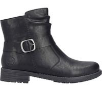 Rieker Damen Biker Boots Schwarz, Damen, Größe: 40, Material: Glattleder/Textil