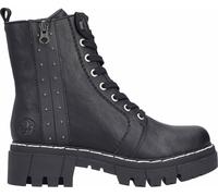 Rieker Damen Biker Boots Schwarz, Damen, Größe: 42, Material: Kunstleder/Textil