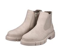 Chelseaboots RIEKER Gr. 40, beige (creme) Damen Schuhe Reißverschlussstiefeletten mit Stretcheinsatz (22858248-40)