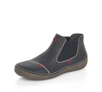 Rieker Damen Chelsea Boots 52590, Frauen Stiefeletten,Schlupfstiefel,flach,Stiefel,Bootee,Booties,halbstiefel,Kurzstiefel,schwarz (01),36 EU / 3.5 UK
