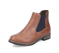Rieker Damen Chelsea Boots 72254, Frauen Stiefeletten,Schlupfstiefel,flach,Stiefel,Bootee,Booties,halbstiefel,Kurzstiefel,braun (24),41 EU / 7.5 UK