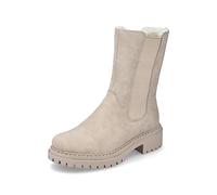 Chelseaboots RIEKER Gr. 37, beige (creme) Damen Schuhe Reißverschlussstiefeletten mit breitem Stretch an der Seite (36820334-37) creme