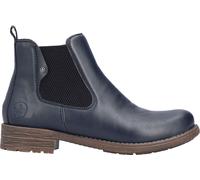 Rieker Damen Chelsea Boots Blau, Damen, Größe: 39, Material: Kunstleder/Textil
