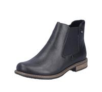 Chelseaboots RIEKER, Damen, Gr. 39, schwarz, Elastischer Einsatz, Lederimitat, unifarben, Basic, Schuhe, Stiefelette, Boots, Blockabsatz, mit elastischem Einsatz (93498067-39) schwarz