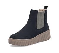 Rieker Damen Chelsea Boots N2553 – Schlupfstiefel, lose Einlage, warm, Blau, Gr. 41