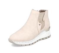 Rieker Damen Chelsea Boots N8361, Frauen Stiefeletten,lose Einlage,Schlupfstiefel,Stiefel,Bootee,Booties,halbstiefel,beige (62),42 EU / 8 UK