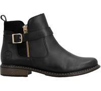 Rieker Damen Chelsea Boots Schwarz, Damen, Größe: 39, Material: Glattleder/Textil