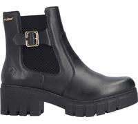 Rieker Damen Chelsea Boots Schwarz, Damen, Größe: 40, Material: Glattleder/Textil