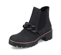 Rieker Damen Chelsea Boots X5773, Frauen Stiefeletten,Bootee,Booties,halbstiefel,Kurzstiefel,uebergangsschuhe,schwarz (00),38 EU / 5 UK