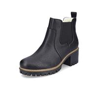 Rieker Damen Chelsea Boots Y8650, Frauen Stiefeletten,uebergangsstiefel,Schlupfstiefel,hoch,Stiefel,Bootee,Booties,schwarz (00),39 EU / 6 UK