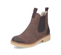 Rieker Damen Chelsea Boots Z5050, Frauen Stiefeletten,Schlupfstiefel,Winterstiefeletten,Winterschuhe,warm,gefüttert,Stiefel,braun (25),36 EU / 3.5 UK