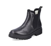 Rieker Damen Chelsea Boots Z8584, Frauen Stiefeletten,halbstiefel,Kurzstiefel,uebergangsschuhe,uebergangsstiefel,flach,schwarz (00),40 EU / 6.5 UK