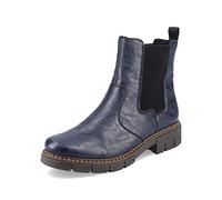 Rieker Schlupf/Reißverschlussstiefelette Warmfutter für Damen, blau, Gr. 39 EU