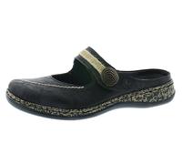 Rieker Damen Clogs, Normal, Kunstleder, Schwarz Schwarz 00, 41 EU
