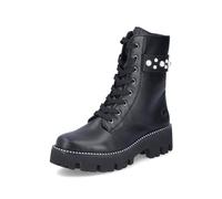 Rieker Damen Combat Boots Y3354, Frauen Stiefeletten,uebergangsschuhe,uebergangsstiefel,schnürstiefel,Stiefel,Bootee,schwarz (00),37 EU / 4 UK